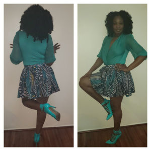 Multi-Colored Mini Skirt